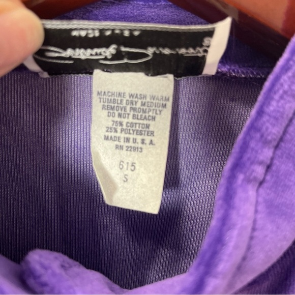 Gertrude Davenport Vintage Purple Velvet Sweatshirt size small - Picture 5 of 13